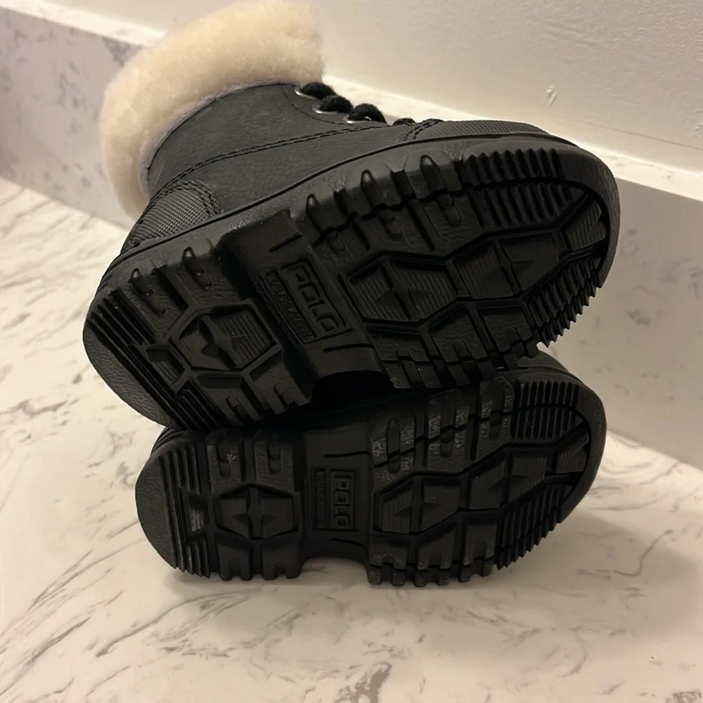 Polo Ralph Lauren Quinta Boots Black Sheep new Toddler Boys Girls Size 4